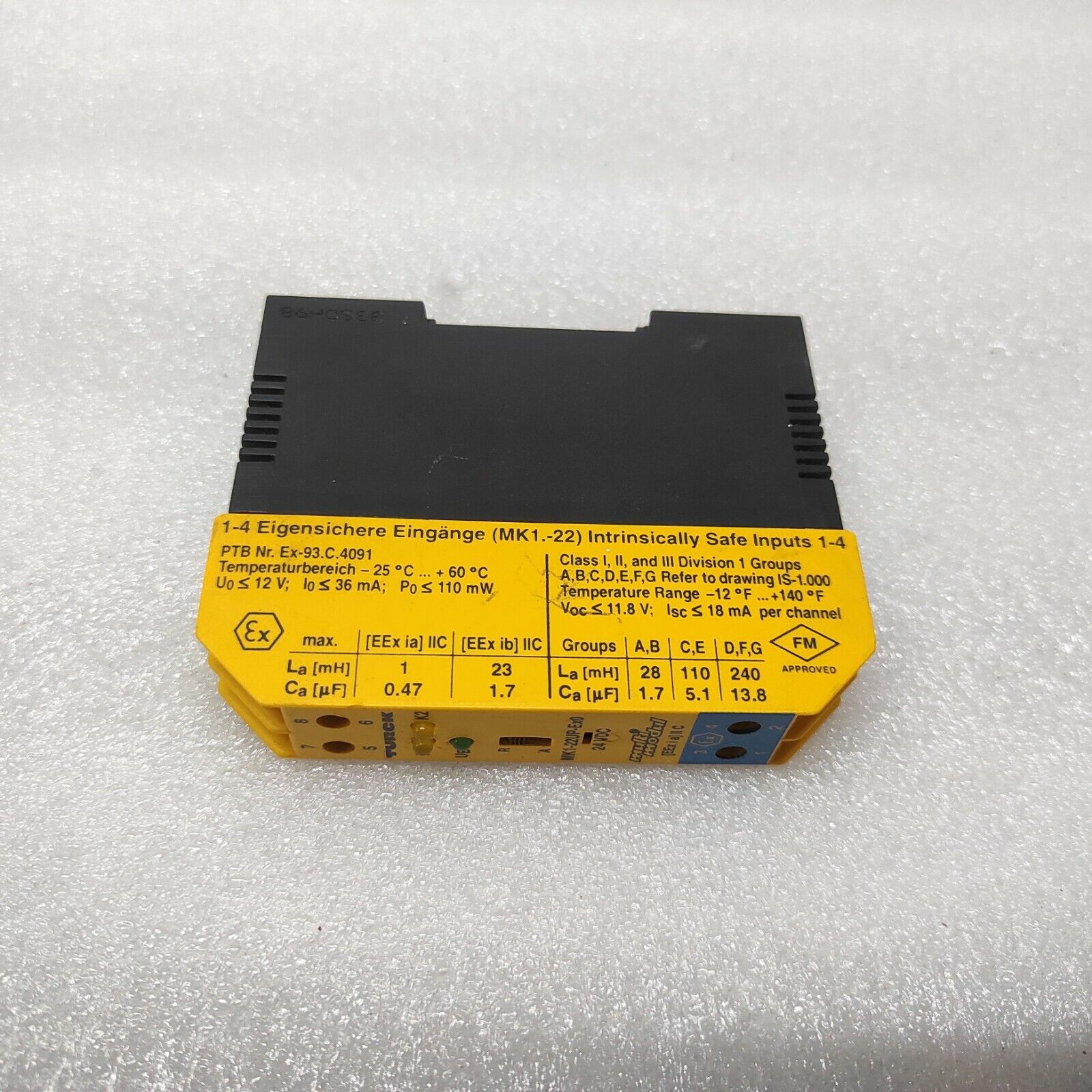 TURCK MK1-22UP-EX0/24VDC ISOLATING SWITCHING AMPLIFIER