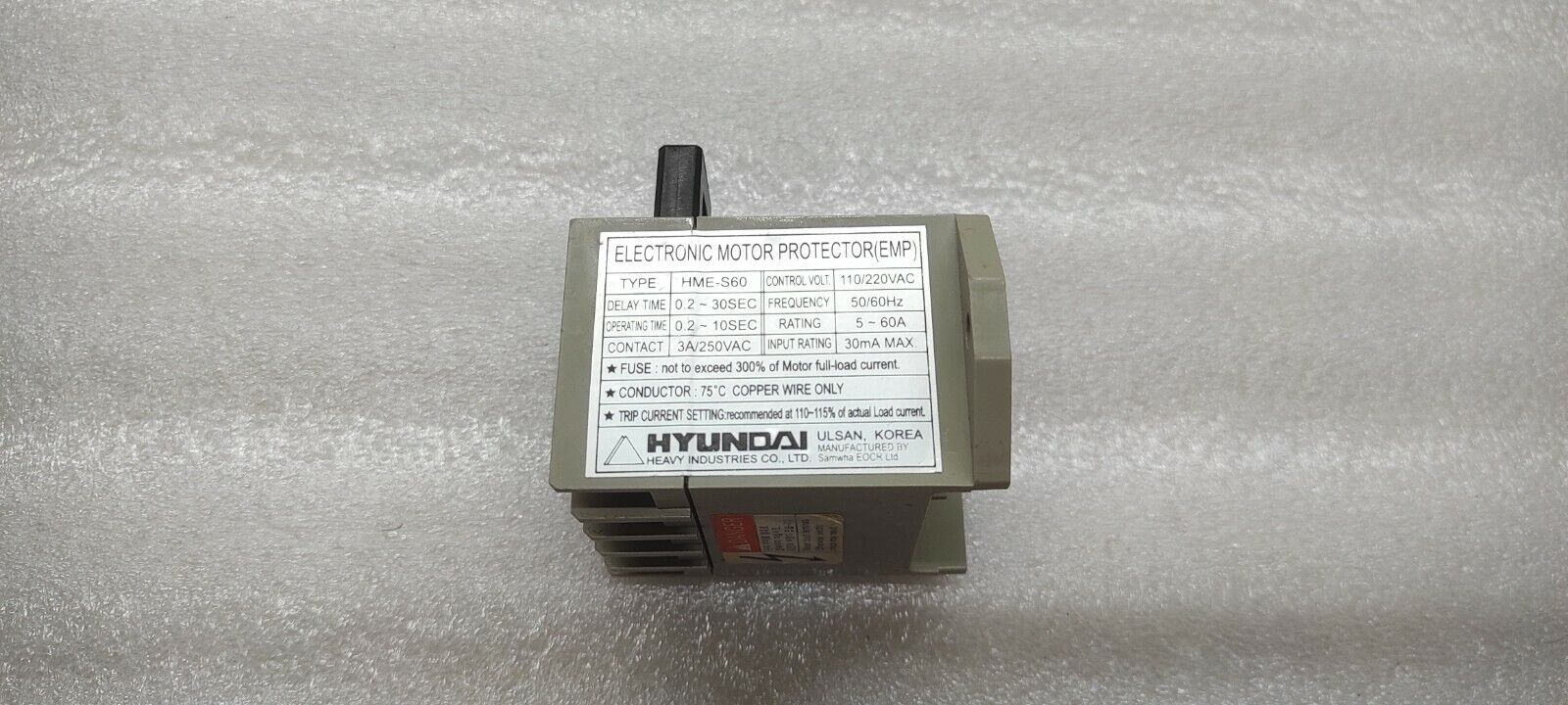 HYUNDAI HME-S60 ELECTRONIC MOTOR PROTECTOR 110-220VAC 