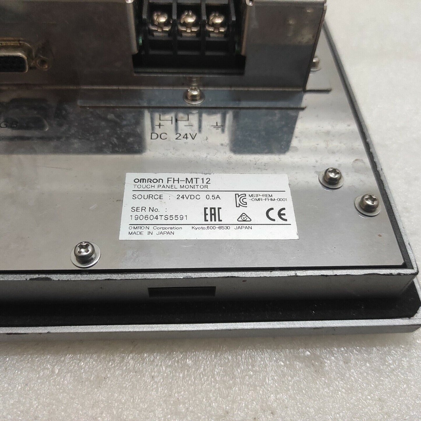 OMRON FH-MT12 TOUCH PANEL MONITOR 24VDC