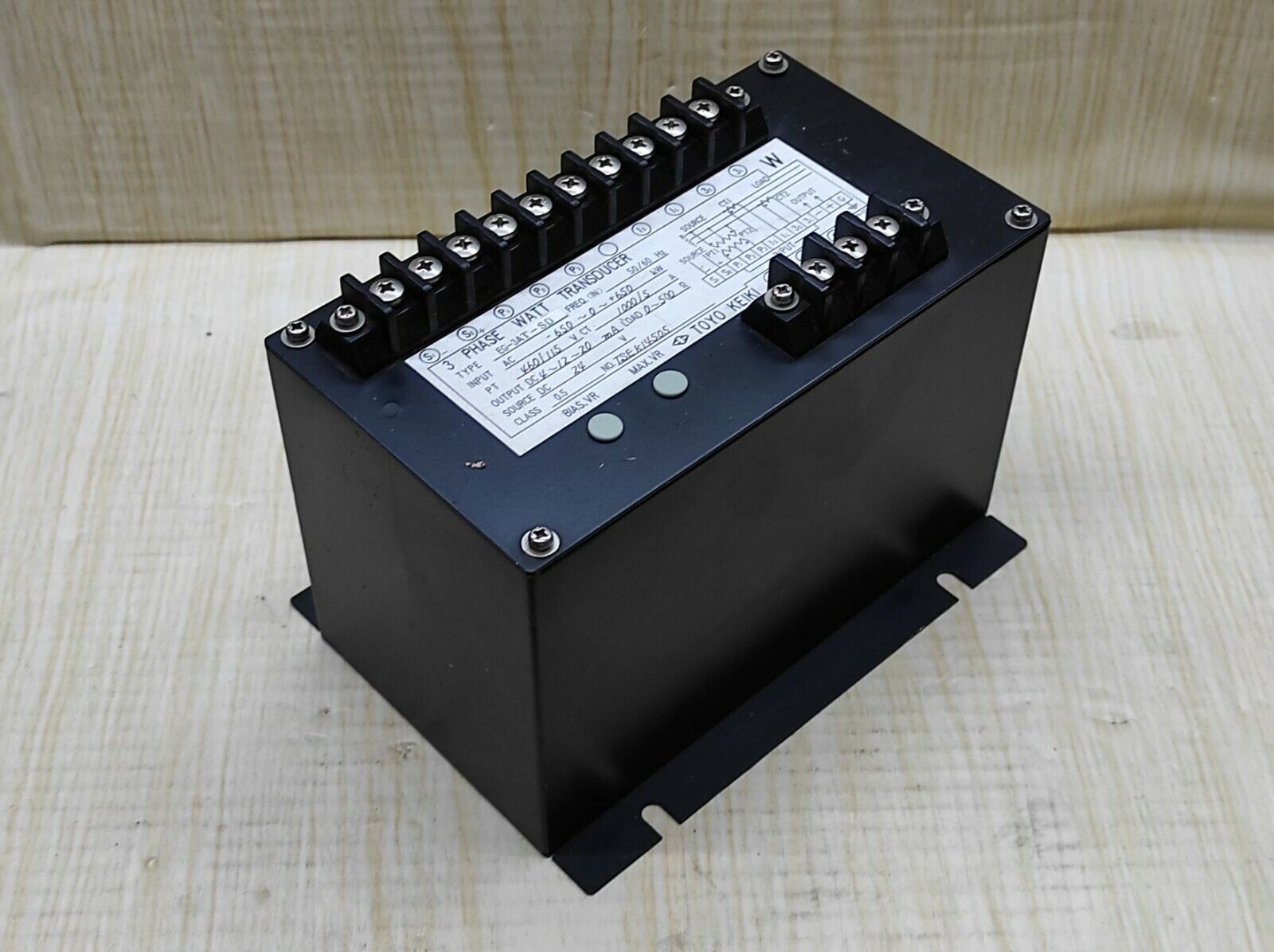 Toyo Keiki EG-3AT-SD 3-Phase Watt Transducer EG3ATSD 650 KW