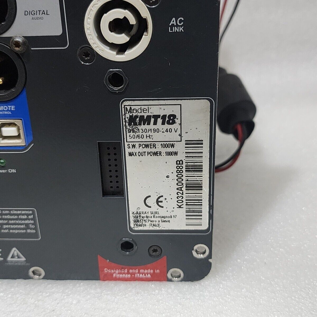 K-ARRAY KMT18 SUBWOOFER CONTROLLER