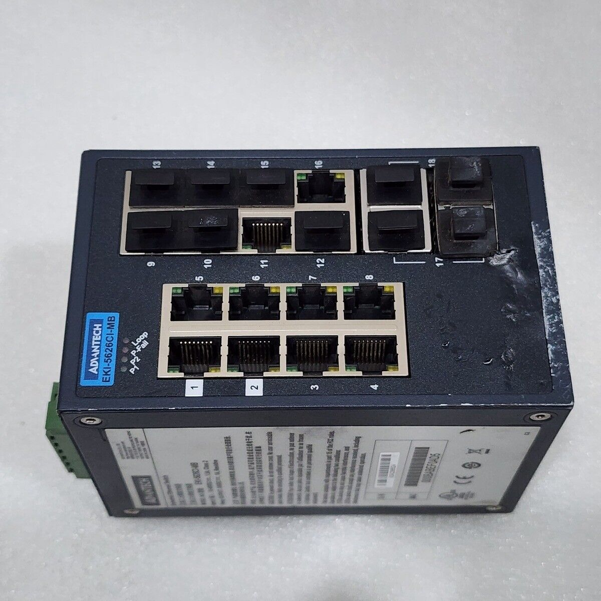 ADVANTECH EKI-5626CI-MB ETHERNET SWITCH 16FE+2G MODBUS TCP/IP