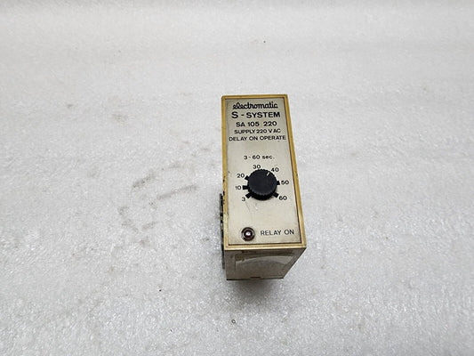 ELECTROMATIC S-SYSTEM SA105220 DELAY ON OPERATE 220VAC