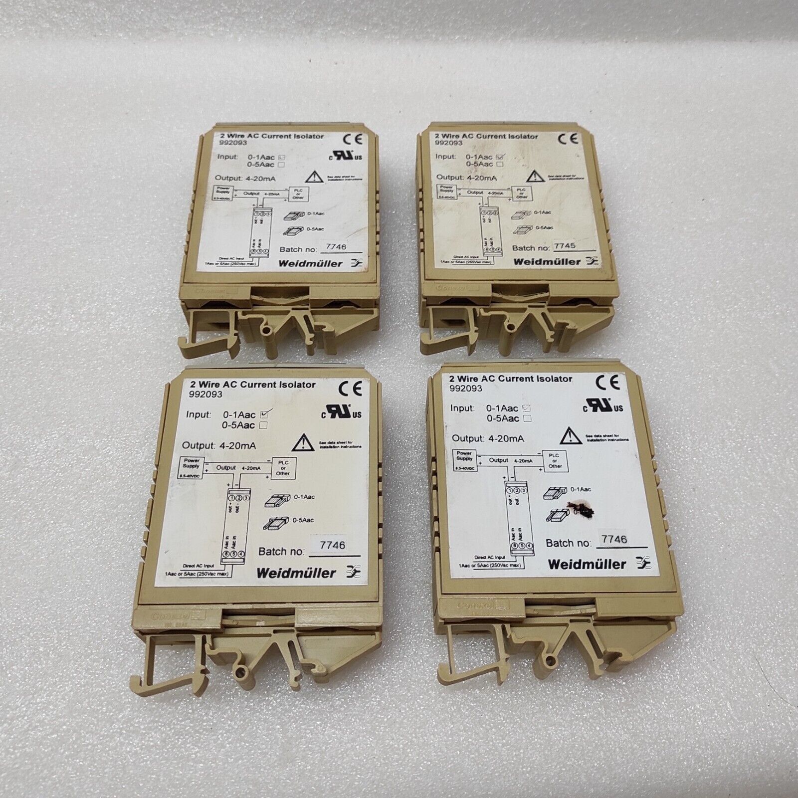 WEIDMULLER 992093 2-WIRE AC CURRENT ISOLATOR 