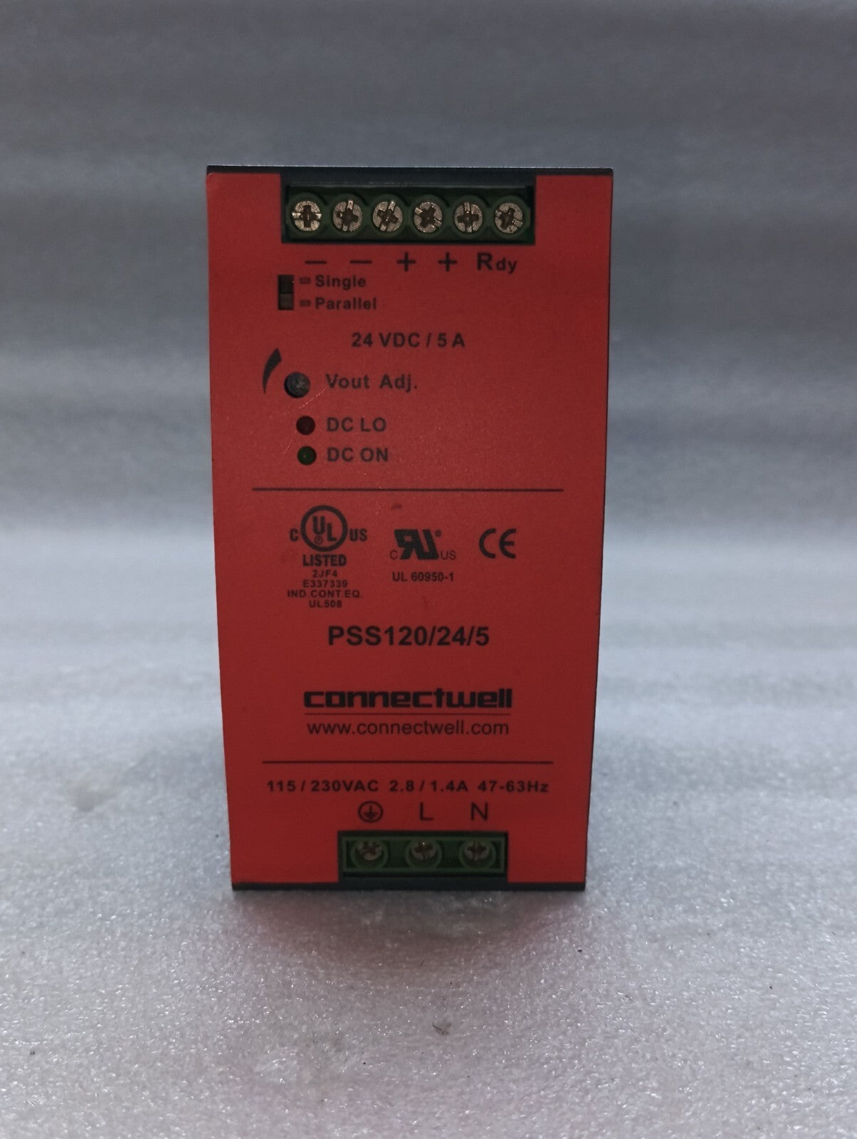 CONNECTWELL PSS120/24/5 POWER SUPPLY 24VDC 5A