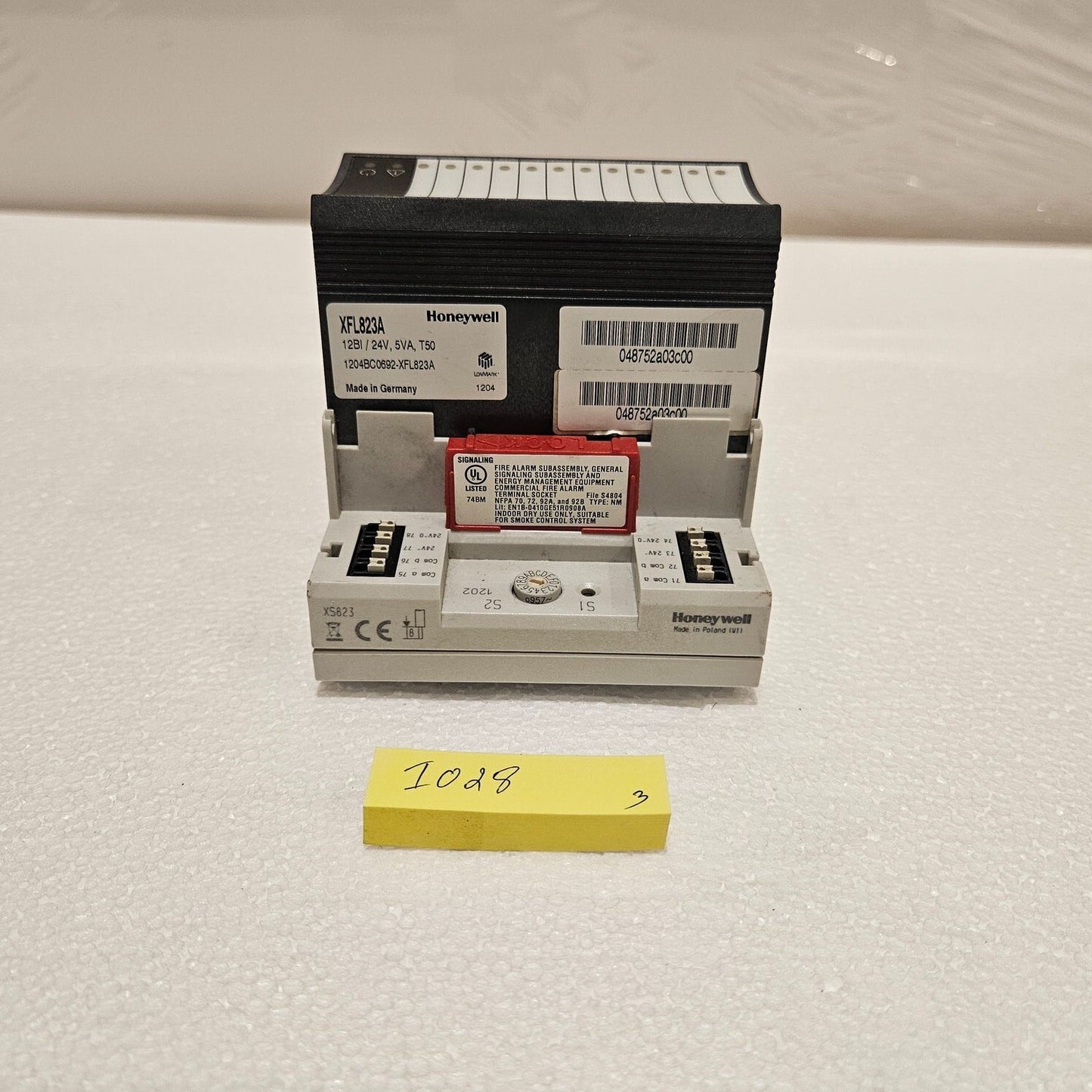 HONEYWELL XFL823A INPUT MODULE 1204BC0692-XFL823A