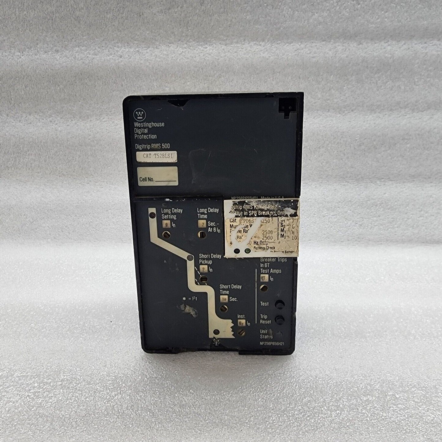 WESTINGHOUSE RMS500 DIGITAL PROTECTION RELAY T52BLSI PD6S25A250