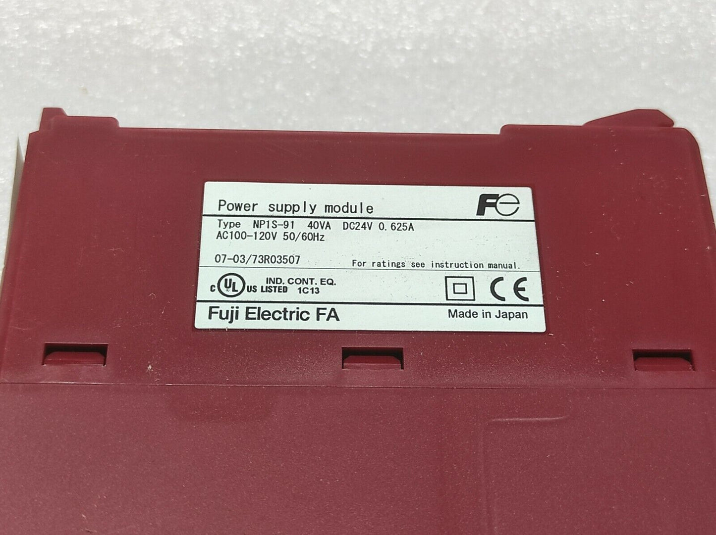 FUJI NP1S-91 POWER SUPPLY MODULE 40VA DC24V 0.625A