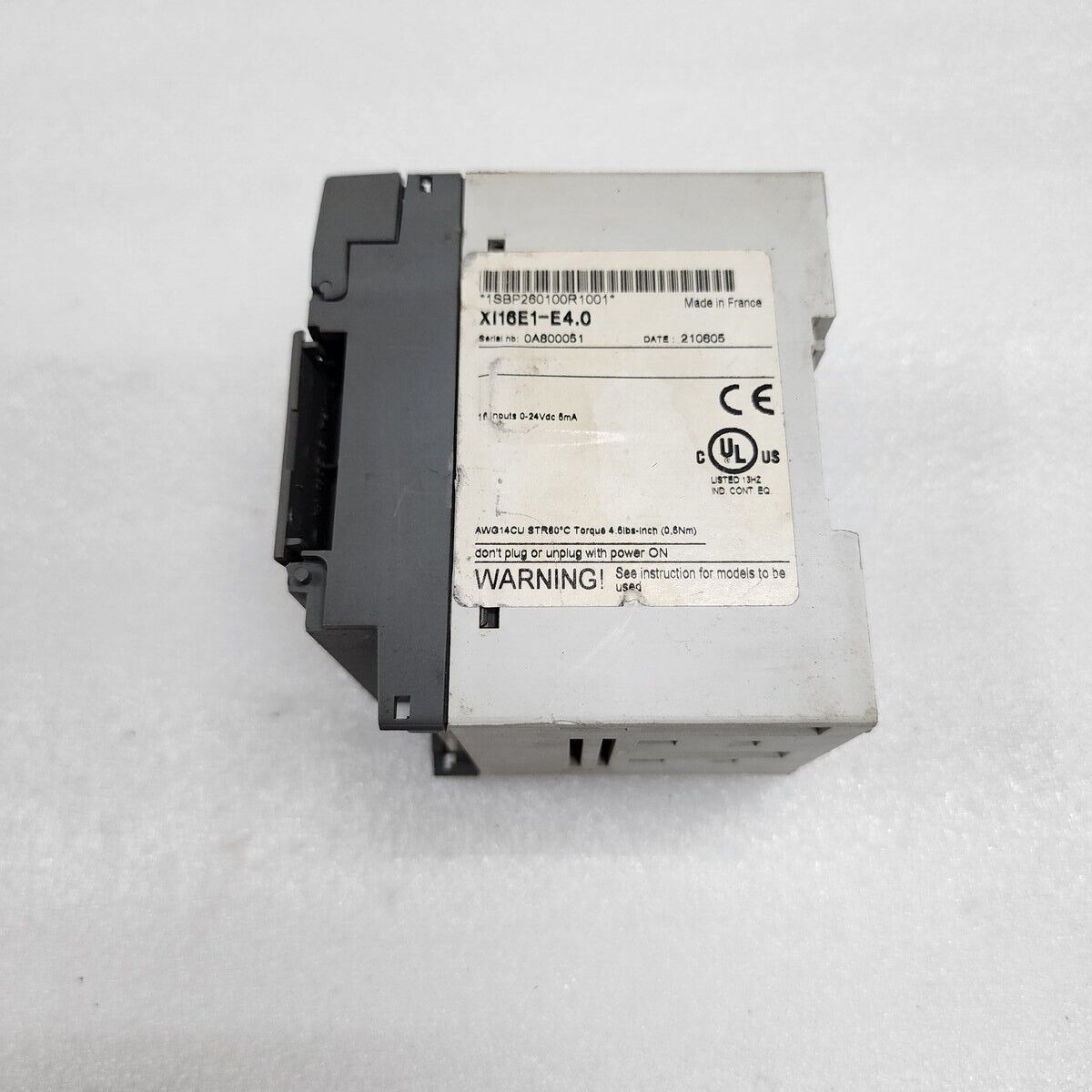 ABB XI16E1 DIGITAL INPUT MODULE XI16E1-E4.0 1SBP260100R1001