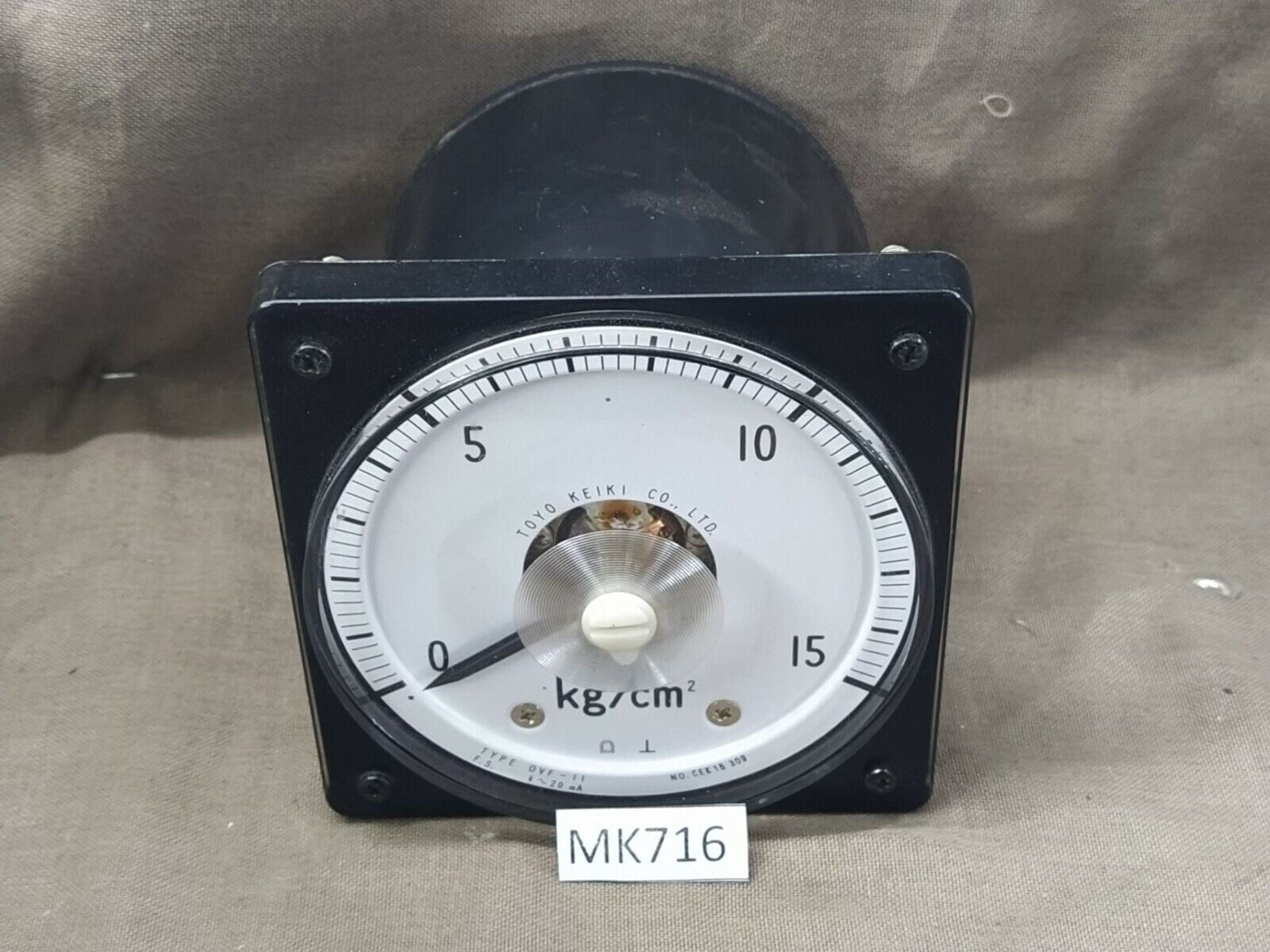 Toyo Keiki DVF-11 Pressure Indicator 0-15 kg/cm2