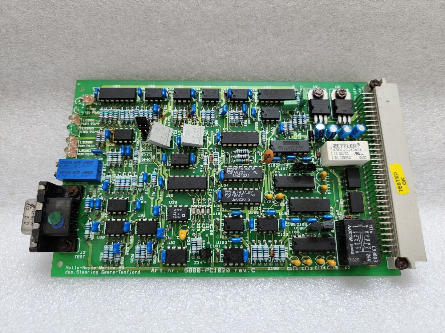 ROLLS-ROYCE MARINE AS 5880-PC1020 DEP STEERING GEARS TENFJORD