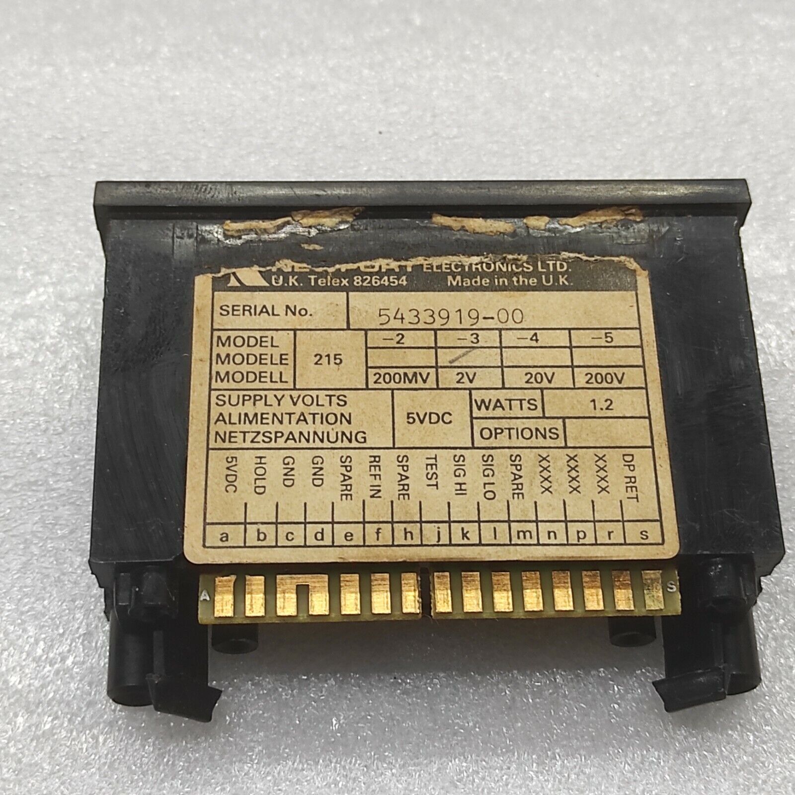 NEWPORT ELECTRONICS 215 VOLTMETER 5VDC