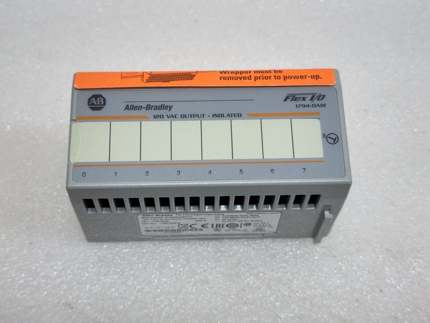 ALLEN BRADLEY CAT 1794-OA8I FLEX 8-POINT DIGITAL OUTPUT MODULE 