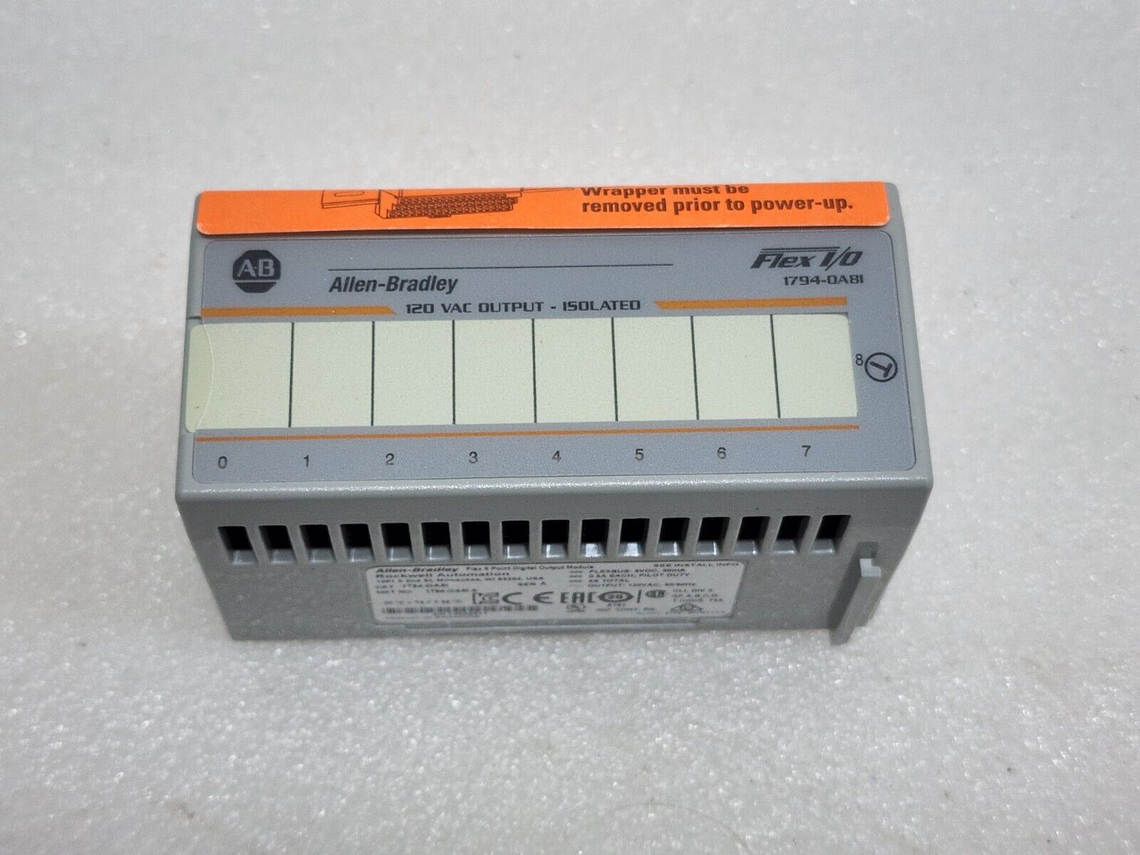 ALLEN BRADLEY CAT 1794-OA8I FLEX 8-POINT DIGITAL OUTPUT MODULE 