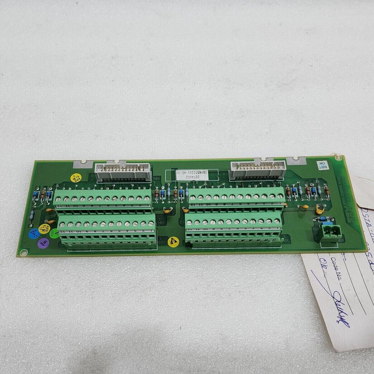 ABB DSTA002 RB CONNECTION UNIT FOR ANALOG INPUT BOARD 3BYN571201-AD 00