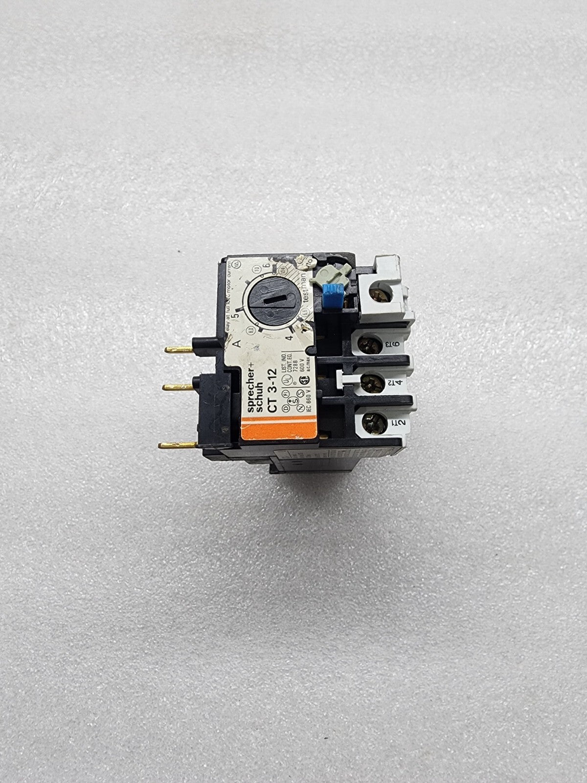SPRECHER + SCHUH CT 3-12 THERMAL OVERLOAD RELAY 3.8-6A