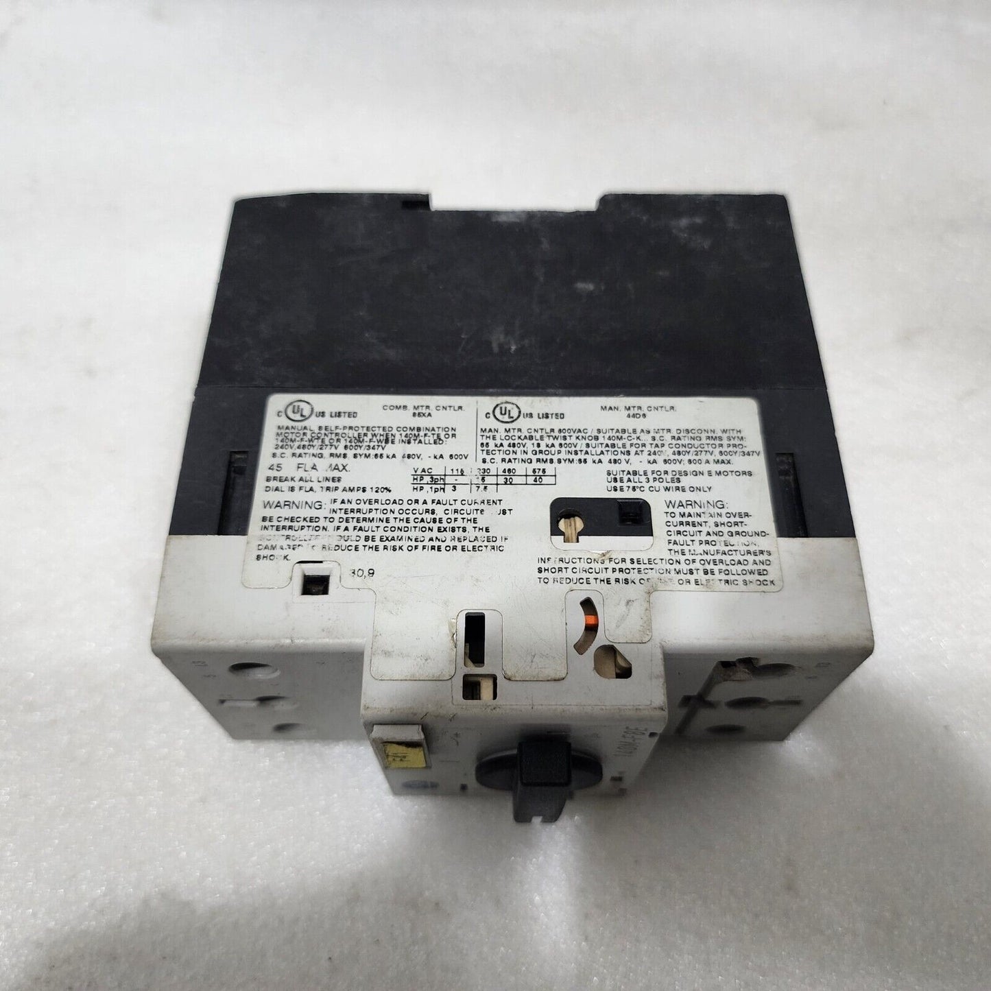 ALLEN BRADLEY 140M-F8E-C45 CIRCUIT BREAKER MOTOR PROTECTION 32-45A