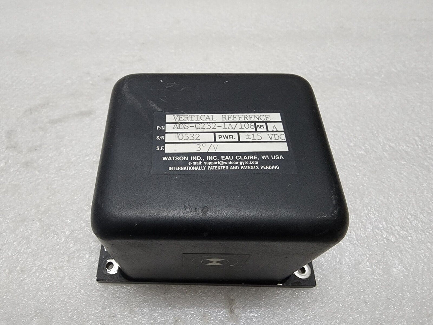 WATSON ADS-C232-1A/106 REV A GYRO SENSOR 15VDC