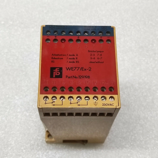 PEPPERL + FUCHS WE77/EX-2 SWITCH AMPLIFIER 129198 230VAC LOT OF 2 UNIT