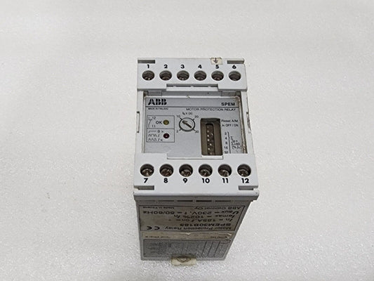 ABB SPEM30B185 MOTOR PROTECTION RELAY 230V