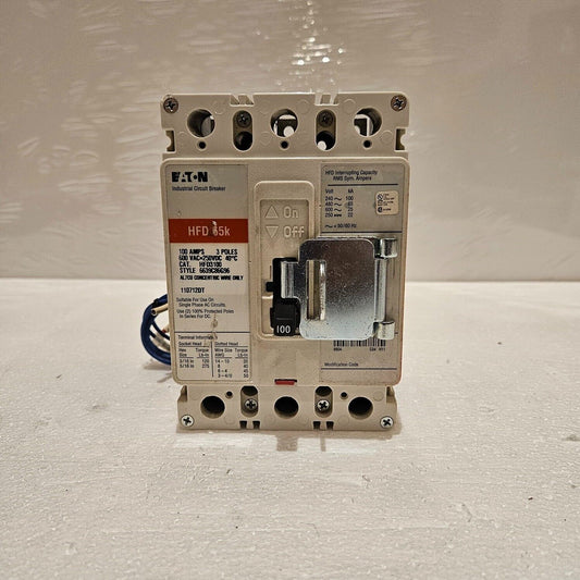 EATON HFD3100 3-POLE CIRCUIT BREAKER 100A