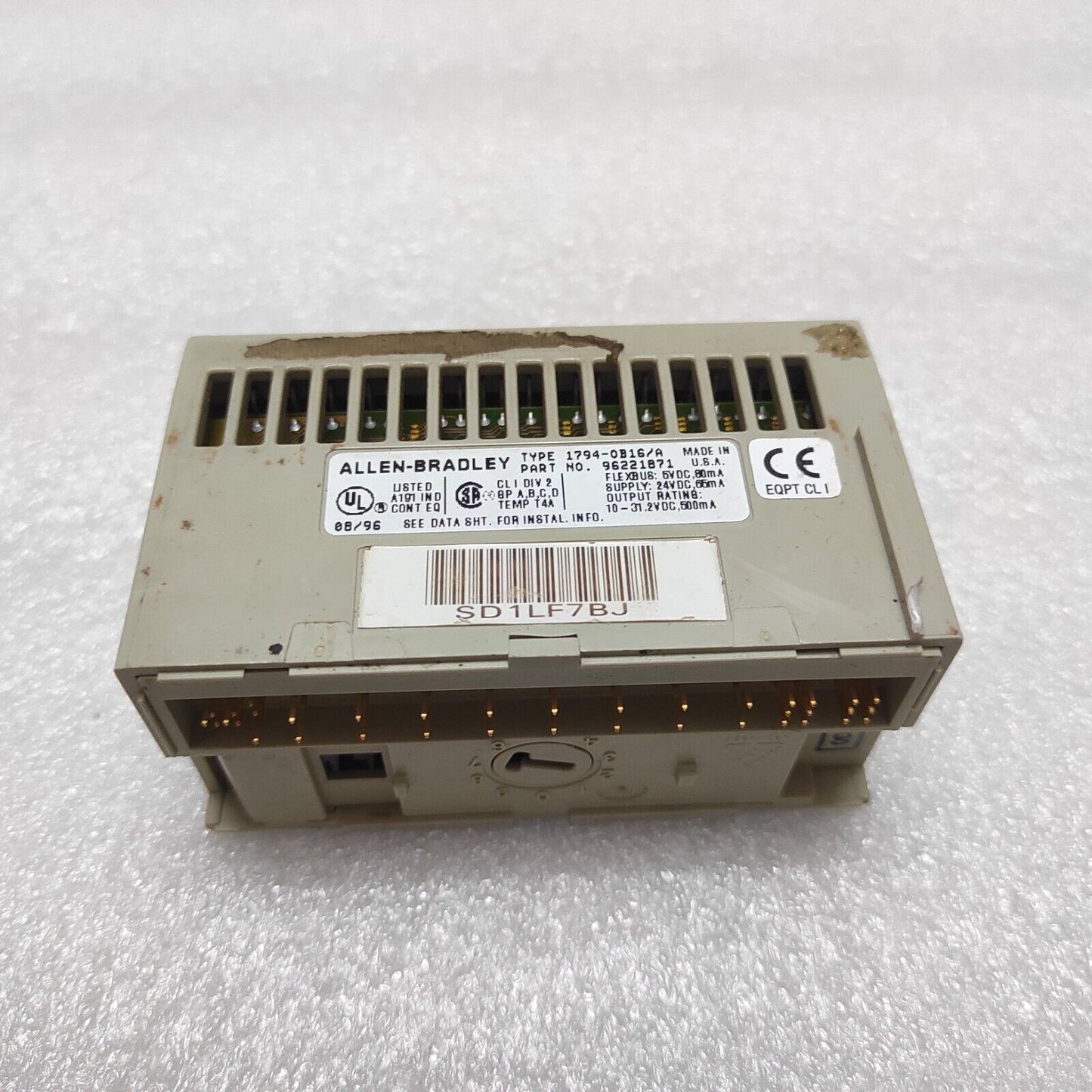 ALLEN BRADLEY CAT 1794-OB16 FLEX I/O 16 SOURCE OUTPUT MODULE 96221871