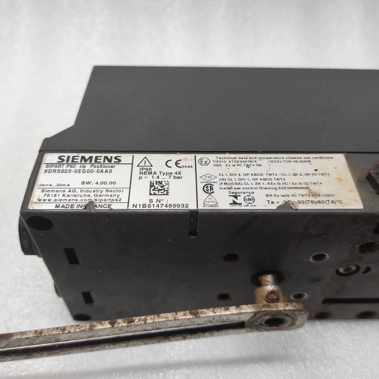 SIEMENS 6DR5020-0EG00-0AA0 SIPART PS2 I/P POSITIONER  