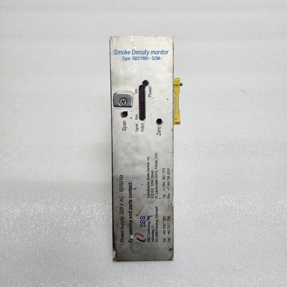 SBS TECHNOLOGY SBS1000-SDM SMOKE DENSITY MONITOR 220VAC