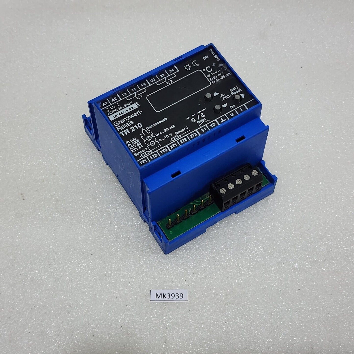 ZIEHL TR210 TEMPERATURE RELAY T224073 24-240VAC/DC