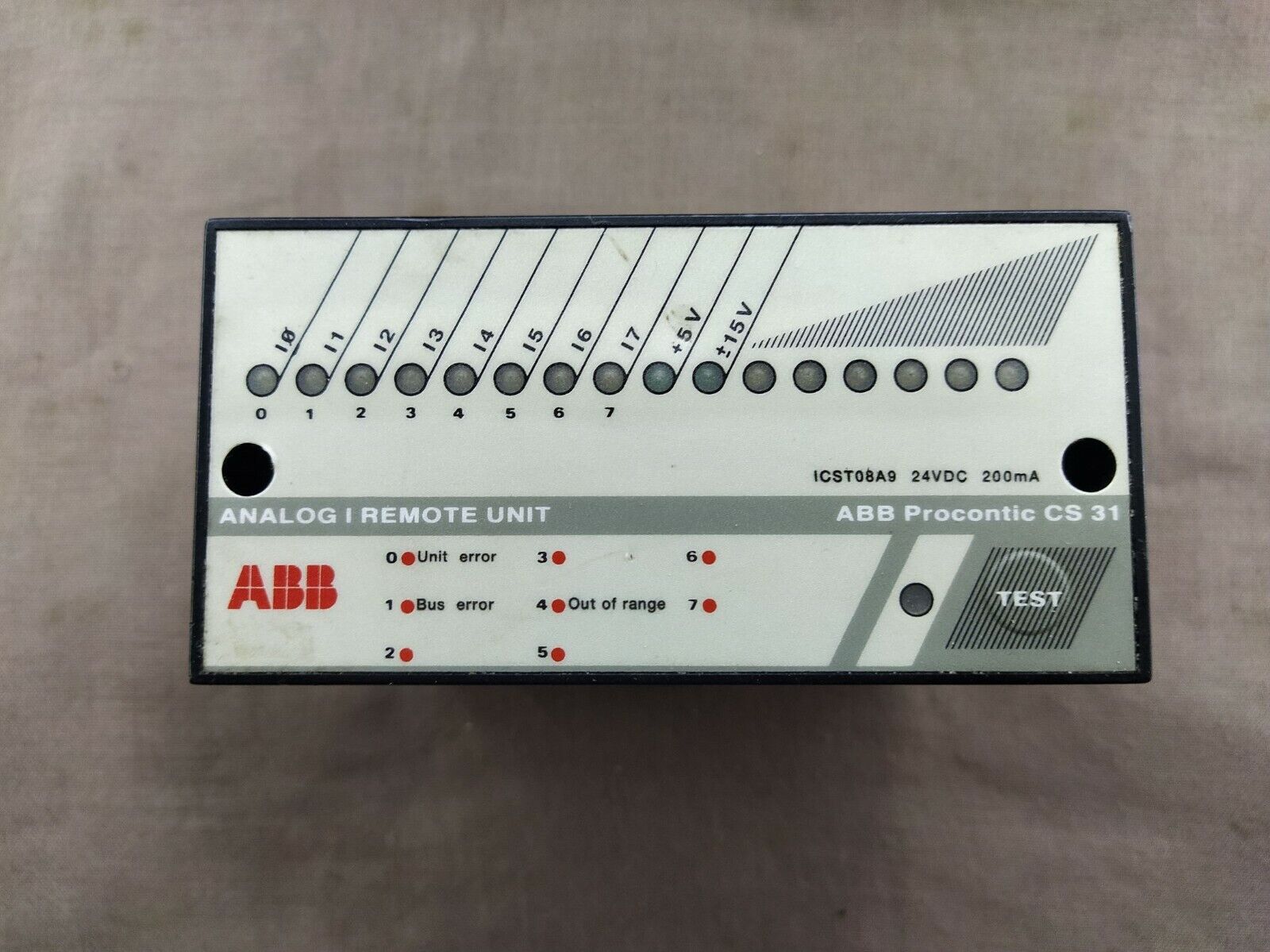 ABB Procontic CS 31 ICST08A9 Analog I Remote Unit 24 VDC 200mA