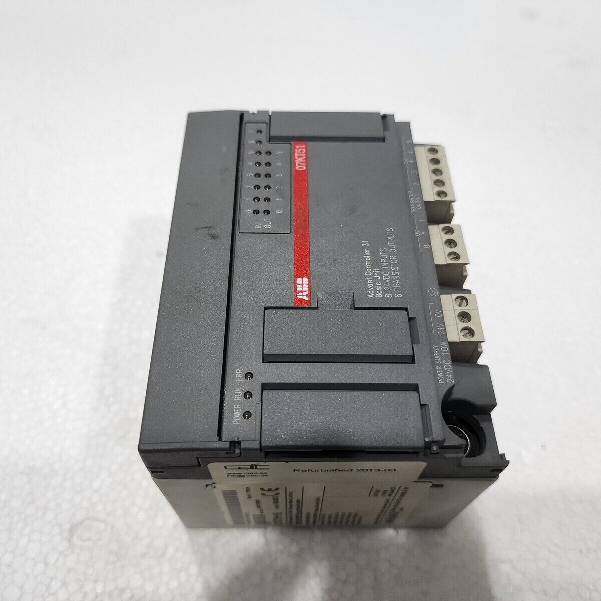 ABB 07KT51-I18 BASIC UNIT ADVANT CONTROLLER 31 1SBP260012R1001