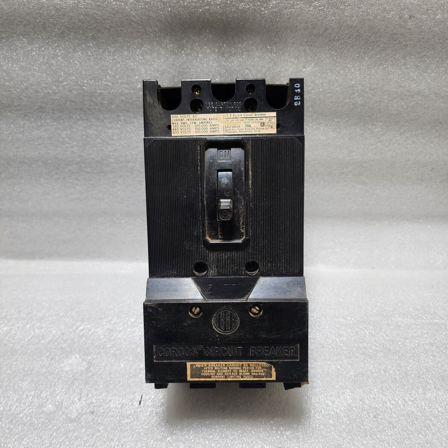 I-T-E CORDON 5051.0001.16 CIRCUIT BREAKER 50A