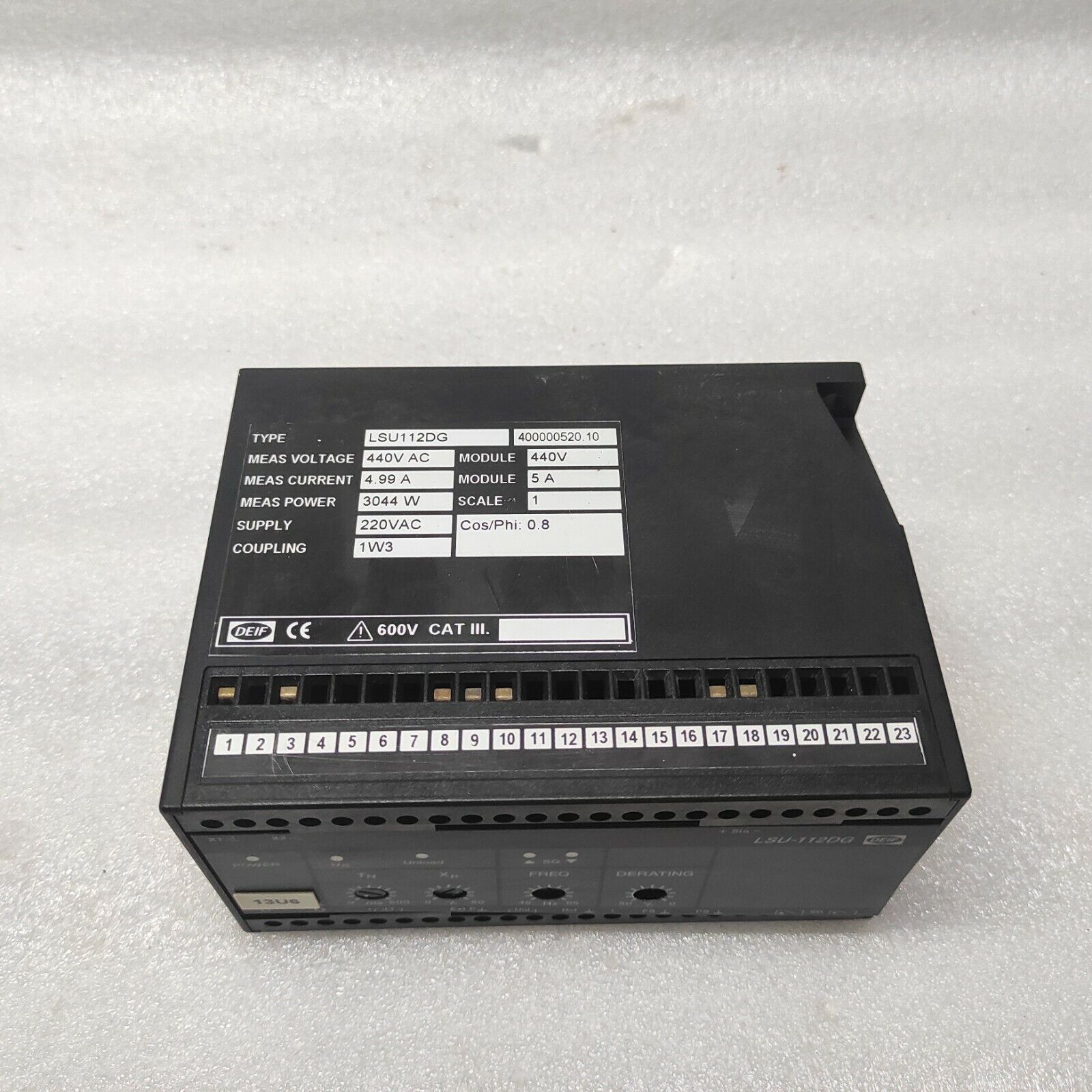 DEIF LSU-112DG LOAD SHARING PARALLELING SYNCHRONIZATION CONTROLLER UNIT 40000052