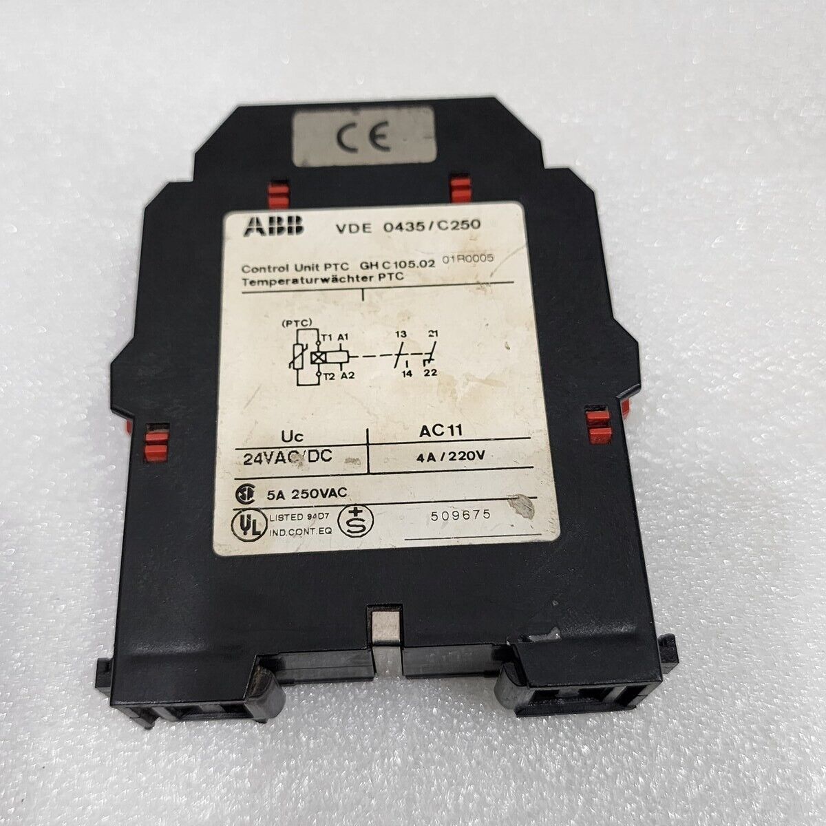 ABB C105.02 PTC CONTROLLER GH C 105.02 01R0005 24V AC/DC