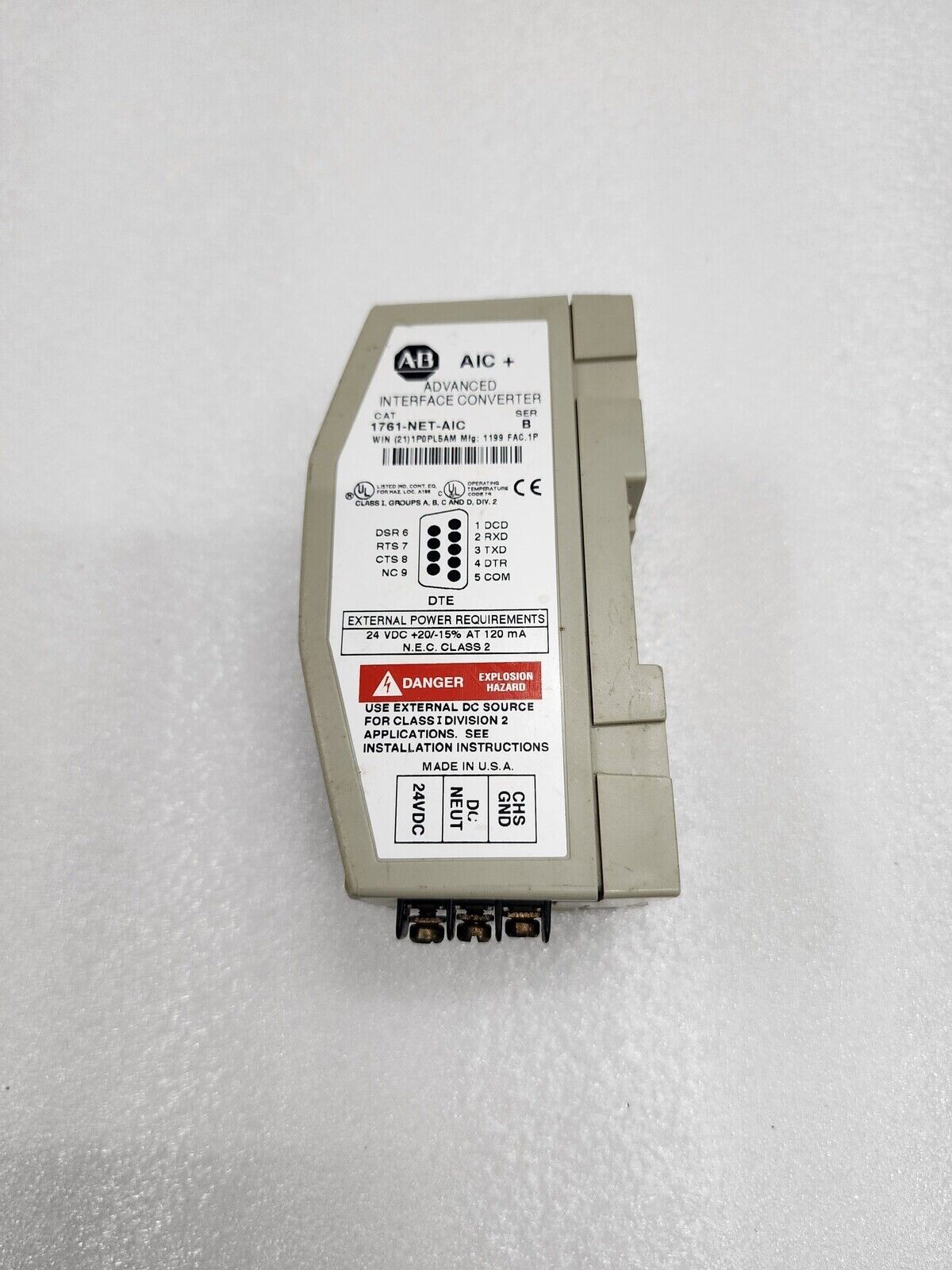 ALLEN BRADLEY CAT 1761-NET-AIC ADVANCED INTERFACE CONVERTER AIC+