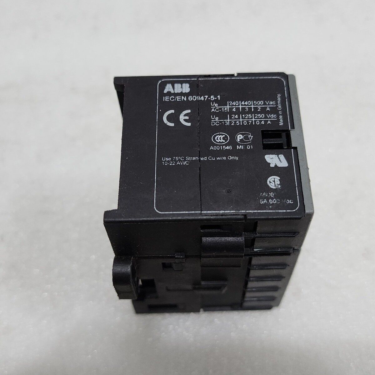 ABB CA6-11N-F AUXILIARY CONTACT B6-30-01-F