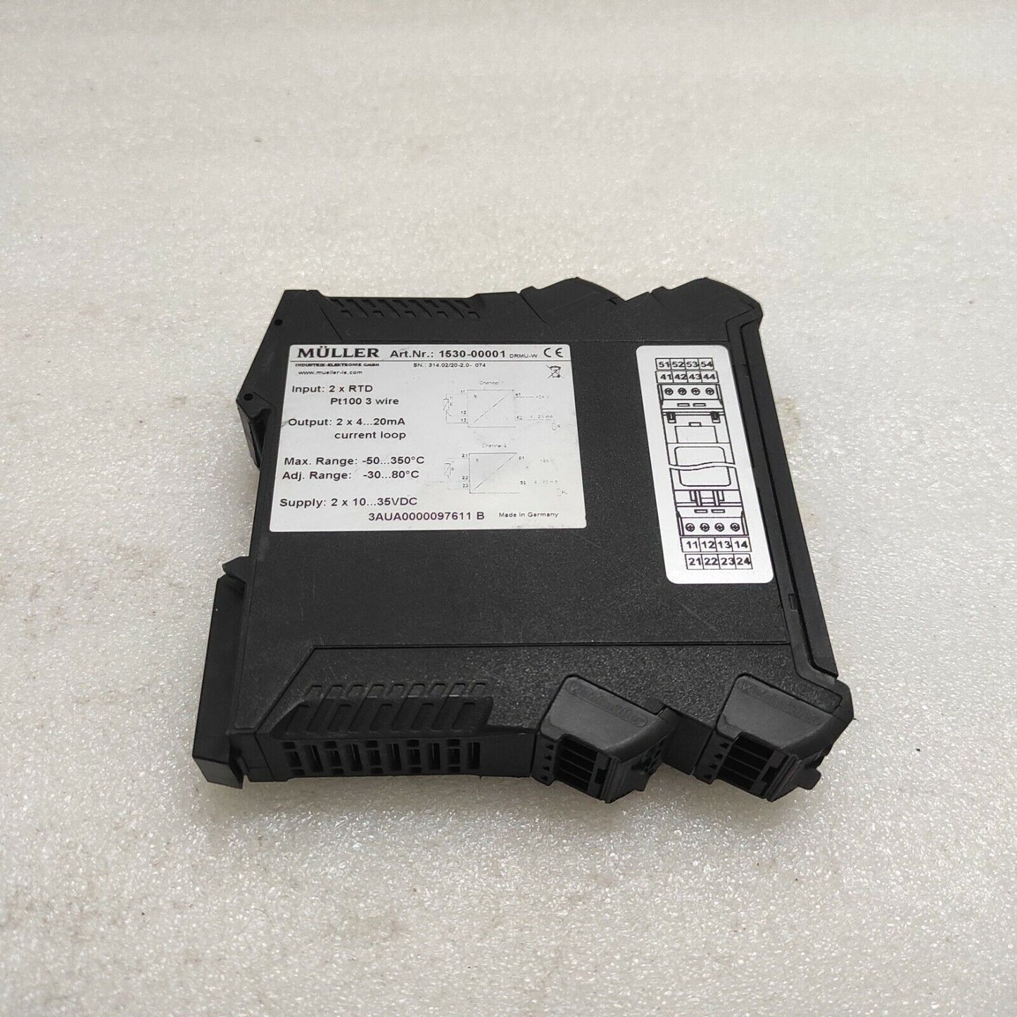 MULLER 1530-00001 DRMU-W TEMPERATURE CONTROLLER 10-35VDC