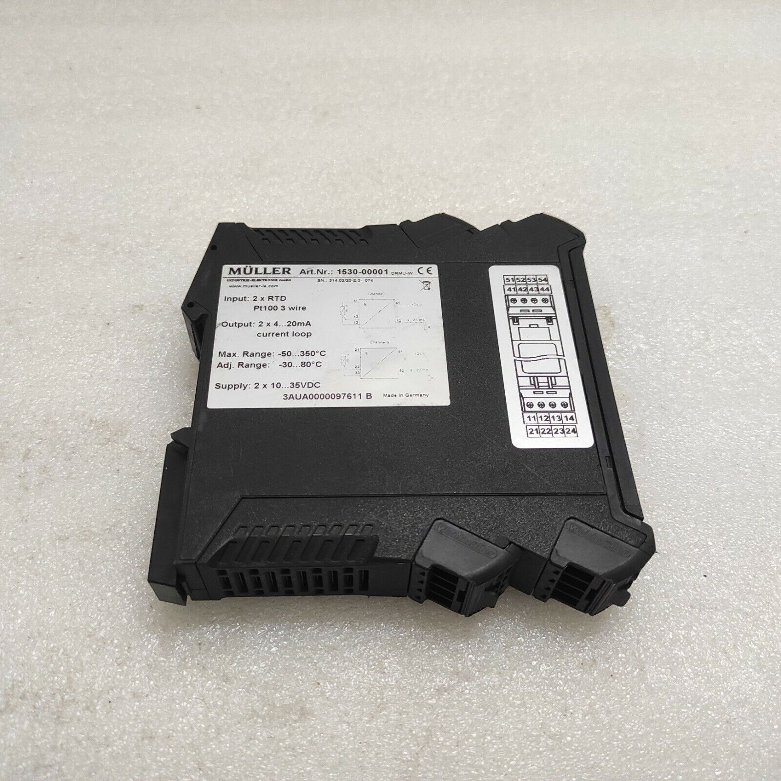 MULLER 1530-00001 DRMU-W TEMPERATURE CONTROLLER 10-35VDC