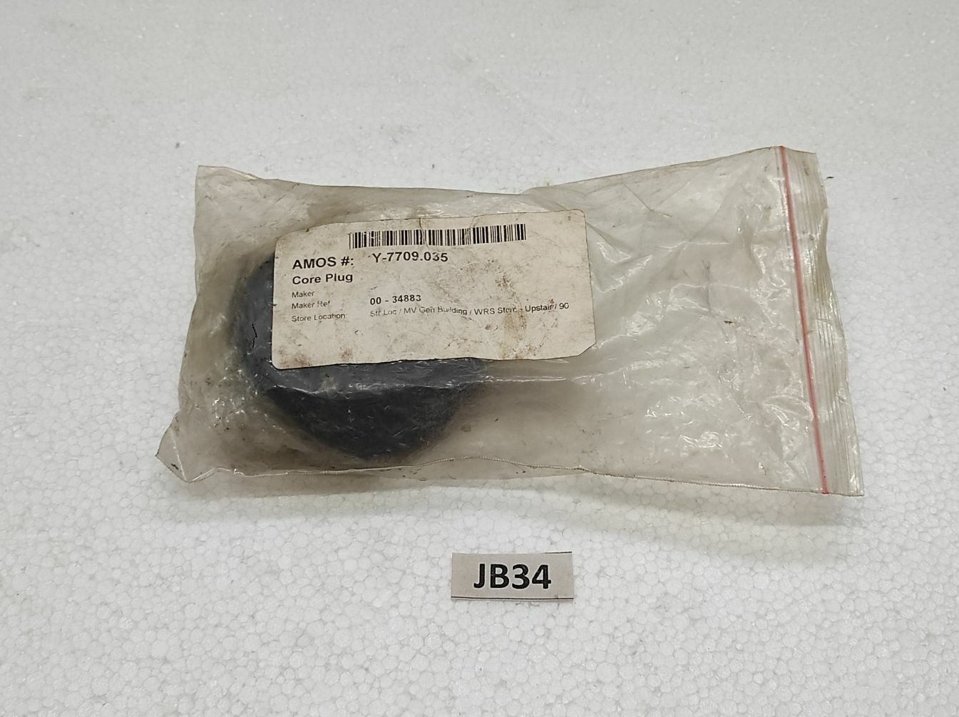 AMOS Y-7709.035 CORE PLUG 00-34883 SGQW1398703-1 00-34883