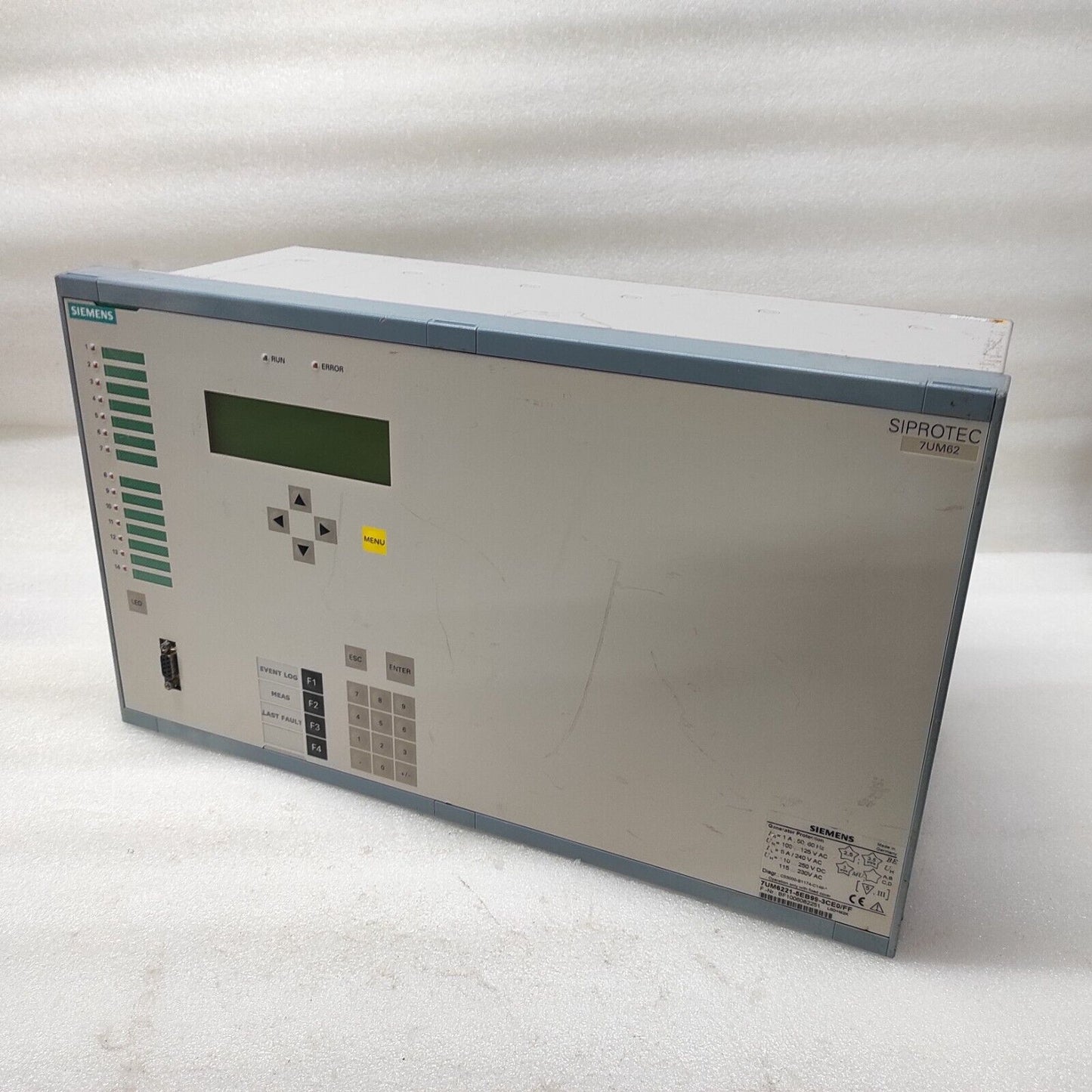 SIEMENS 7UM6221-5EB99-3CE0/FF SIPROTEC GENERATOR PROTECTION RELAY