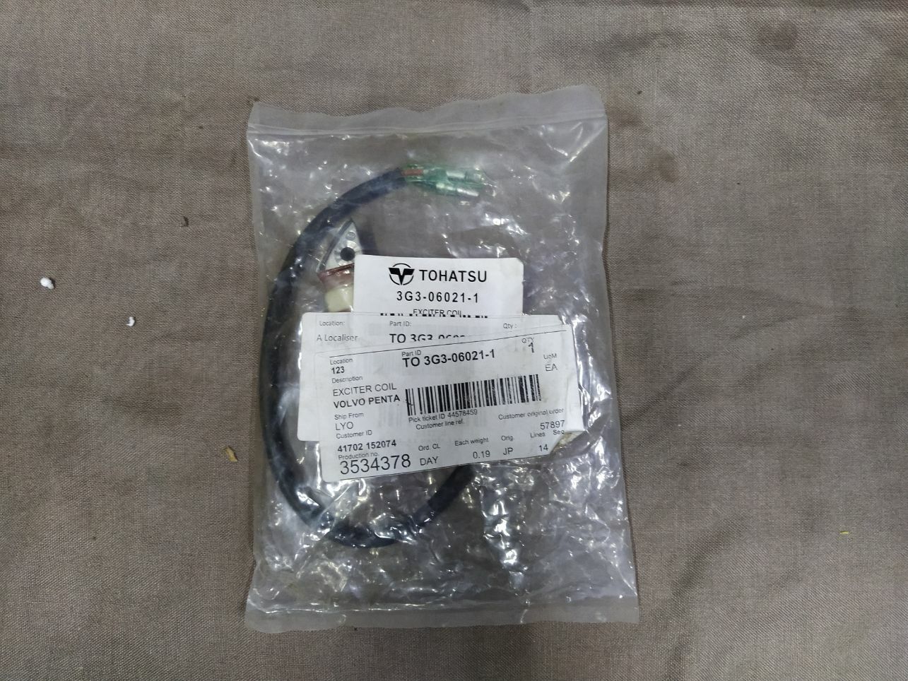 Tohatsu 363-06021-1 Exciter Coil Volvo Penta 363060211