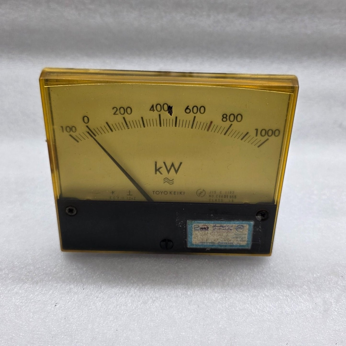 TOYO KEIKI ECF-12NZ KILOWATT METER 100-0-1000 KW
