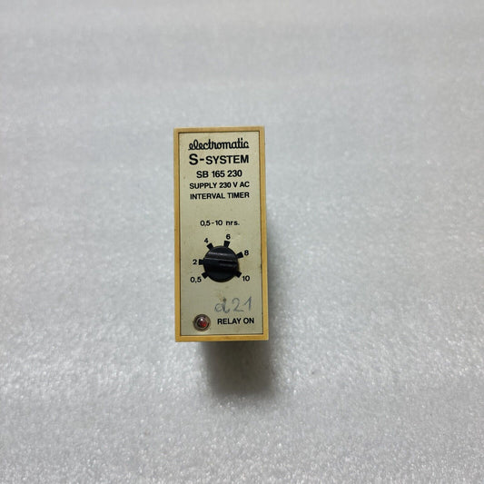 ELECTROMATIC S-SYSTEM SB165230 INTERVAL TIMER 230VAC