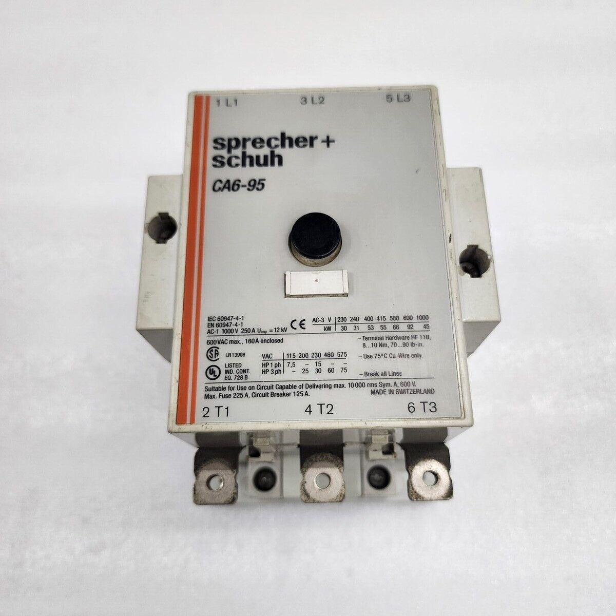 SPRECHER + SCHUH CA6-95 CONTACTOR 160A