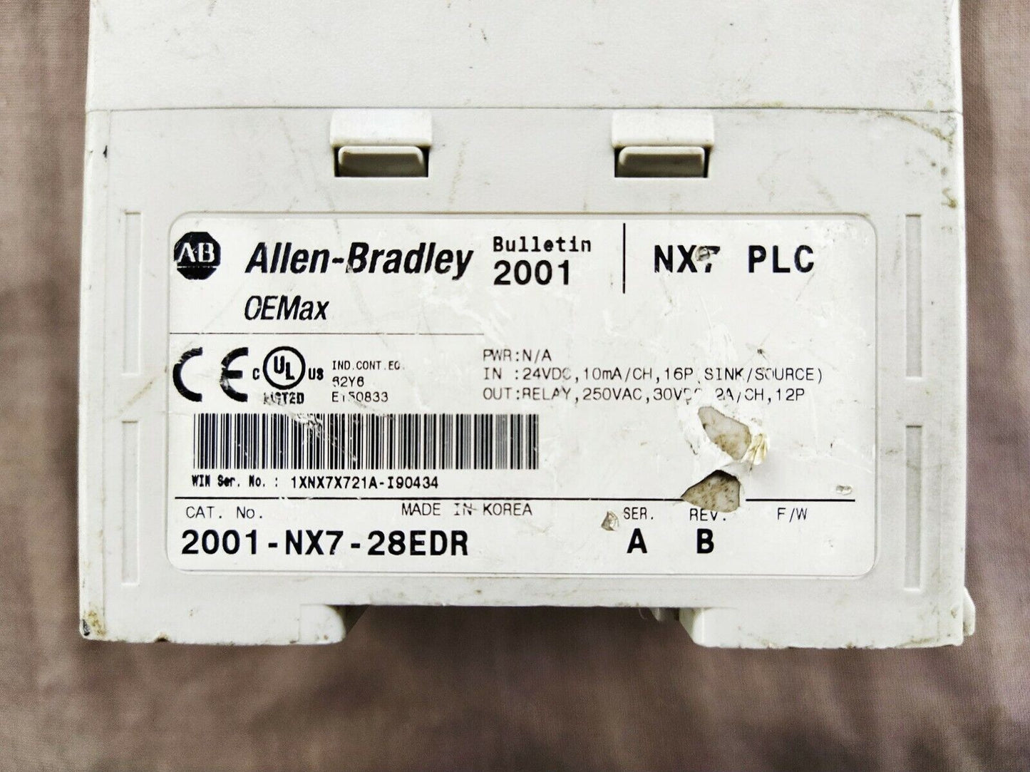 Allen Bradley Bulletin 2001 NX7-28EDR OEMAX