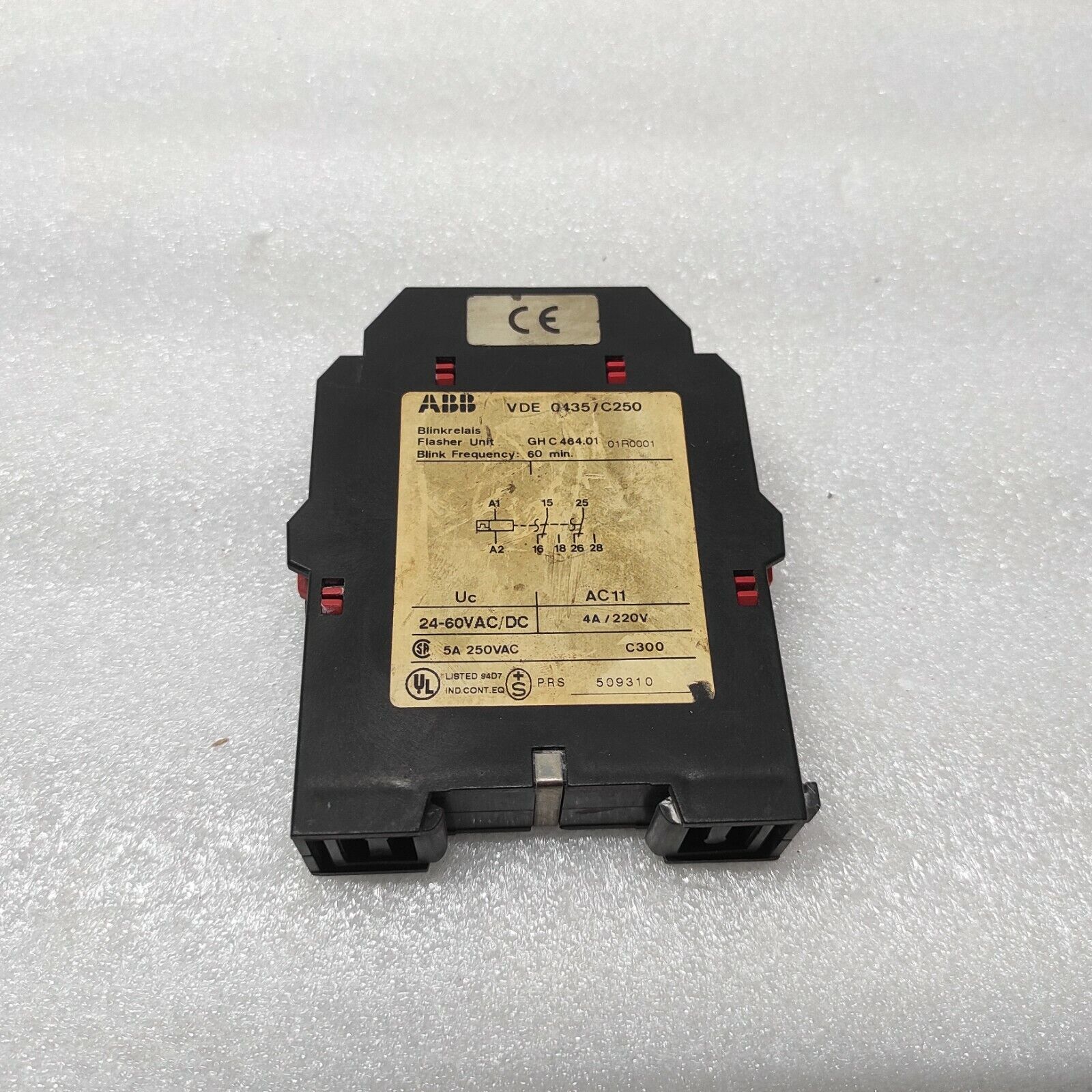 ABB C464 FLASHER UNIT GHC464.0101R0001 60 MIN 24-60VAC/DC