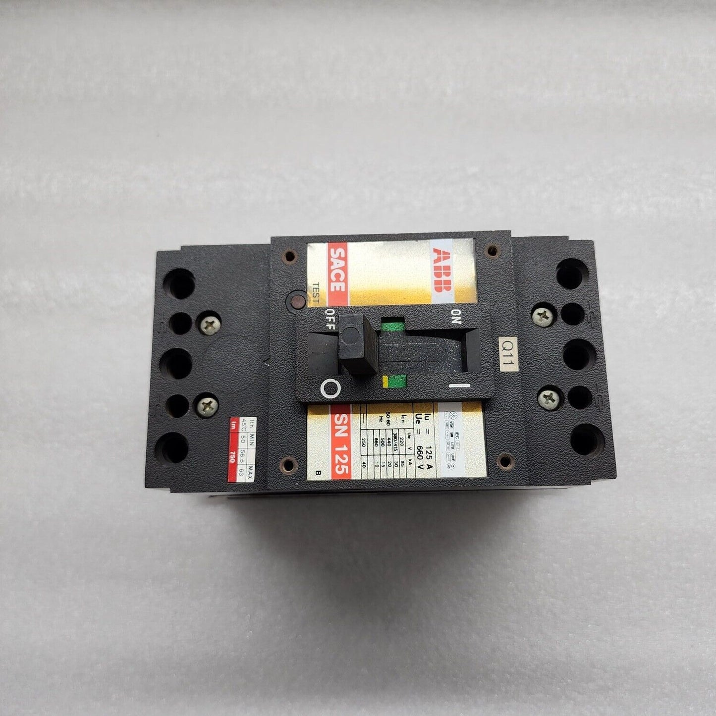 ABB SACE SN125 3-POLE BREAKER 125A SN125