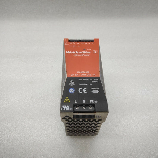 WEIDMULLER 8708660000 POWER SUPPLY CP SNT 70W 24V 3A