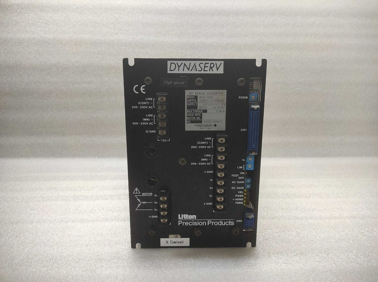 YOKOGAWA SR1015B82 DD SERVO ACTUATOR 200-230VAC 500VA