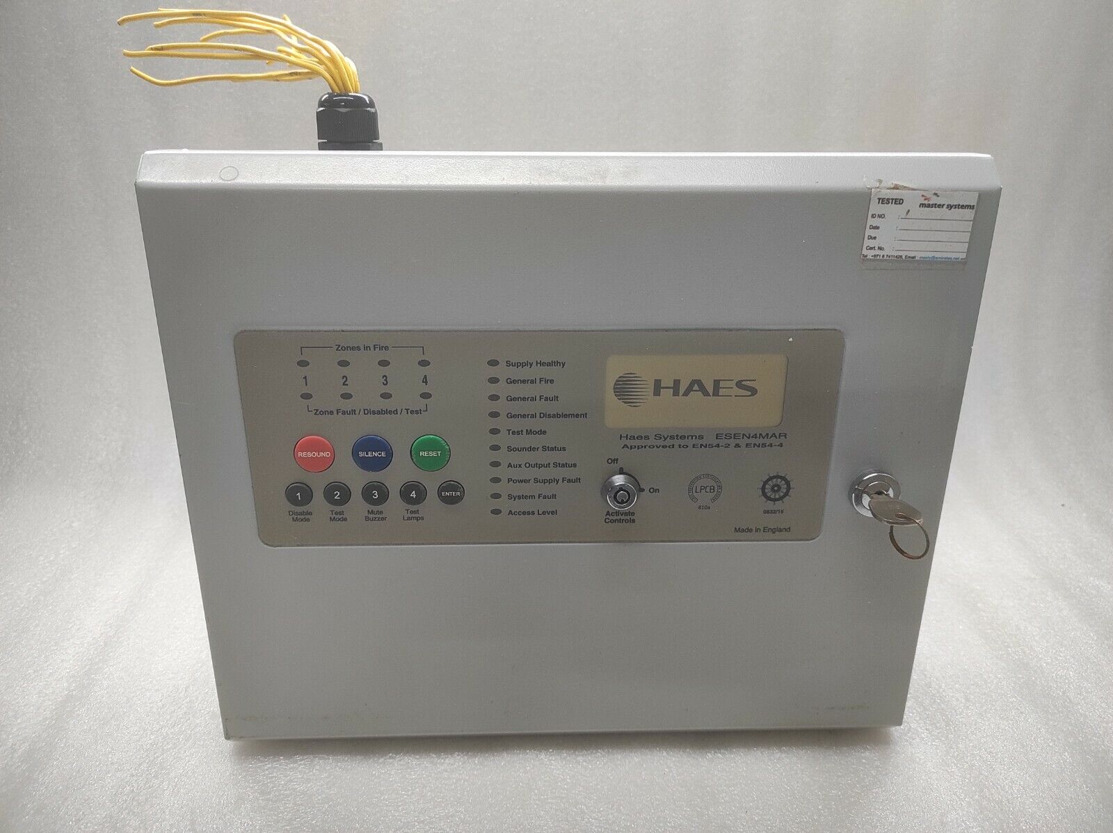 HAES ESEN4MAR 4-ZONE CONVENTIONAL ESENTO MED MARINE APPROVED CONTROL PANEL